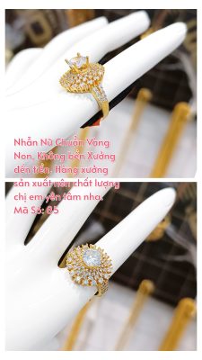 Nhẫn nữ hoa đính đá trắng_ Mã 85