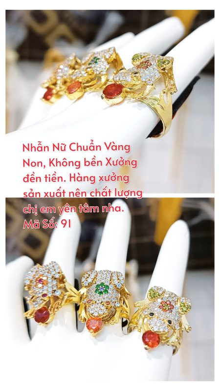 Nhẫn nữ Cóc tài lộc_ Mã 91