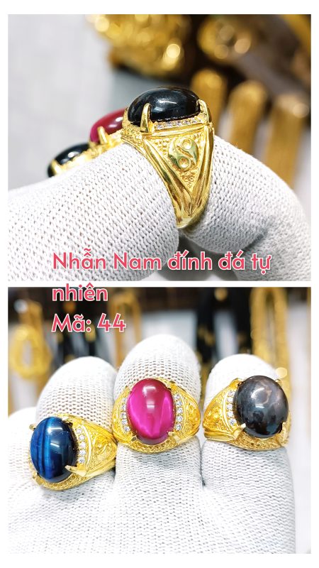 Nhẫn nam đính đá tự nhiên_Mã 44