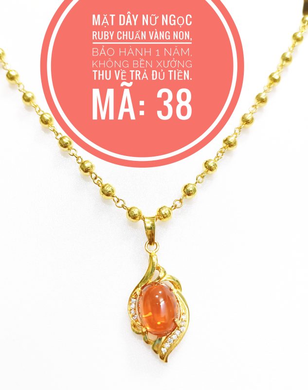 Mặt dây nữ ngọc ruby_ Mã 38