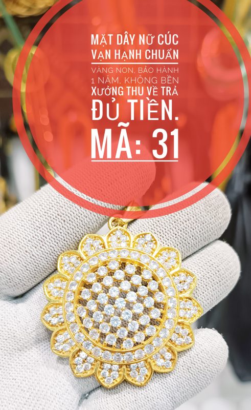 Mặt dây nữ cúc vạn hạnh_ Mã 31