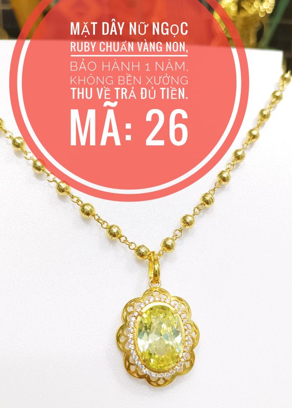 Mặt dây nữ ngọc ruby_ Mã 26