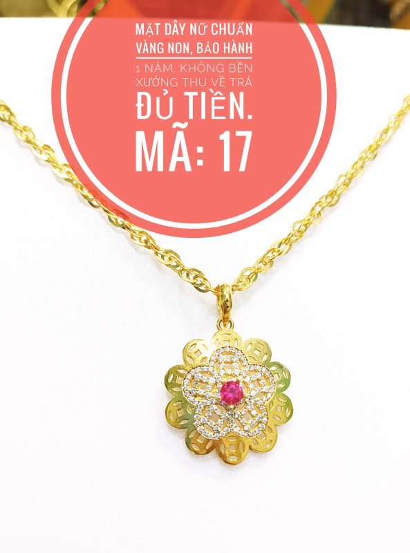 Mặt dây hoa đồng tiền_ Mã 17