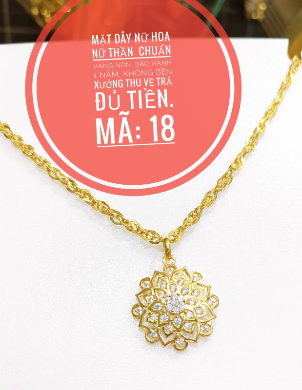 Mặt dây hoa nữ thần_ Mã 18