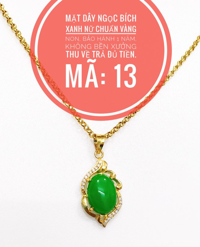 Mặt dây xanh ngọc bích_ Mã 13