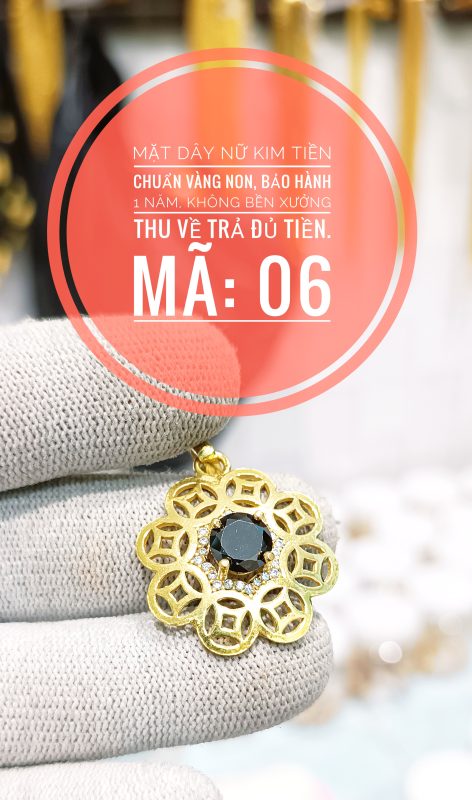 Mặt dây nữ hoa kim tiền_Mã 06
