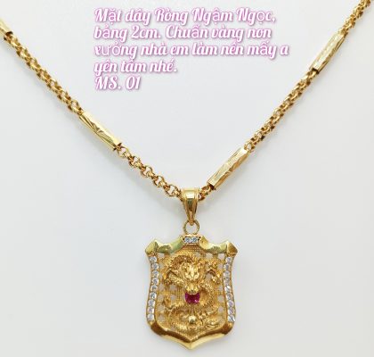 Mặt dây rồng ngậm ngọc_ Mã 01