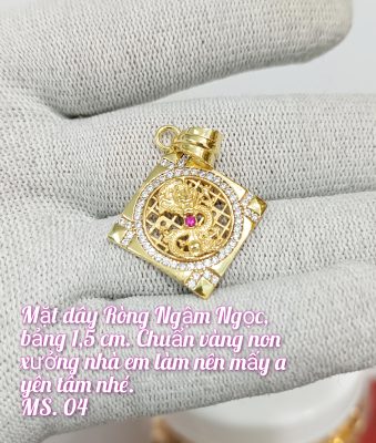 Mặt dây rồn ngậm ngọc hình thoi_ Mã 04