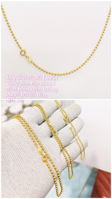 Dây bi 3 kích cỡ_ Mã 03