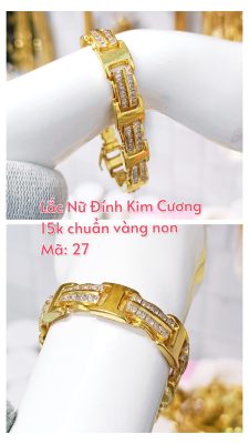 Lắc nữ đính đá kim cương 15K_ Mã 27