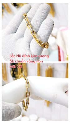 Lắc nữ đính đá kim cương 5K_Mã 28