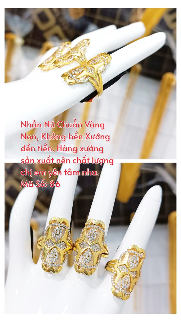 Nhẫn nữ đính đá_ Mã 86