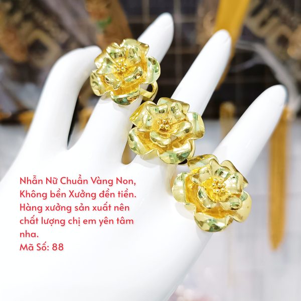 Nhẫn nữ hoa hồng vàng_ Mã 88