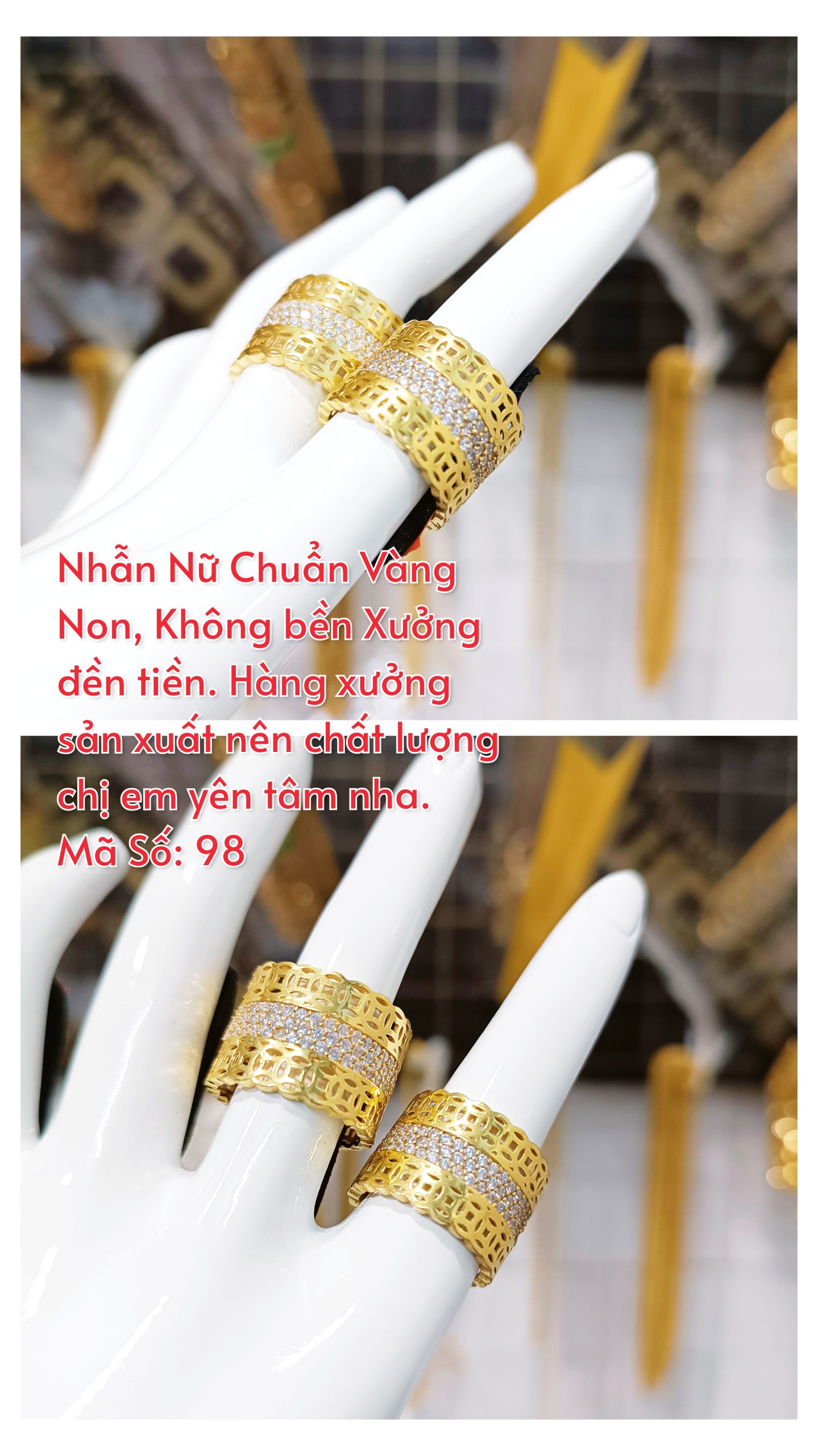 Nhẫn kim tiền nữ_ Mã 98