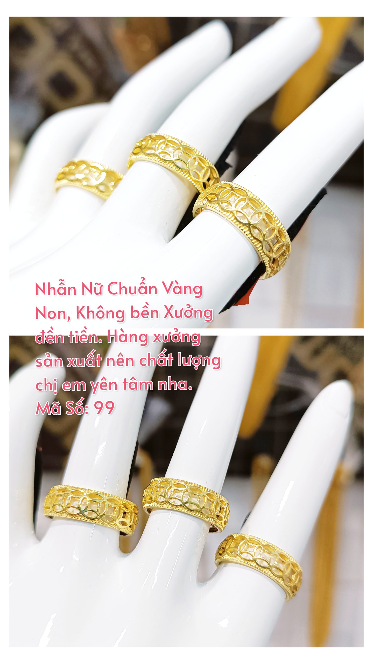 Nhẫn kim tiền nữ_ Mã 99