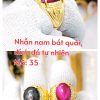 Nhẫn nam bát quái, đính đá tự nhiên_Mã 35