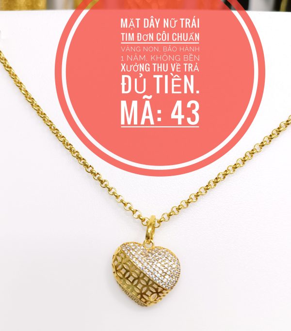 Mặt dây trái tim đơn côi_ Mã 43
