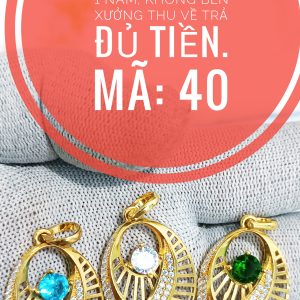 Mặt dây nữ lưới đính đá đủ màu_ Mã 40