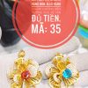 Mặt dây nữ hoa đính đá đủ màu_ Mã 35