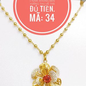 Mặt dây nữ hoa đính đá_ Mã 34