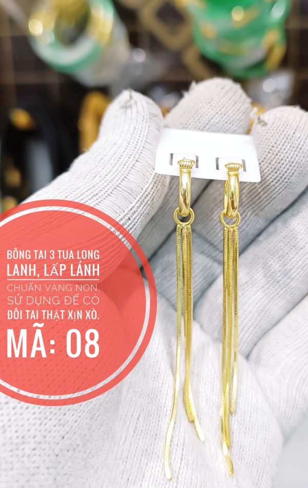 Bông tai 3 tua_ Mã 08