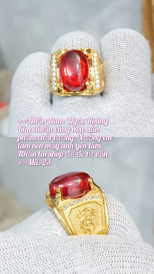 Nhẫn nam Ngọc Hoàng Kim, chuẩn vàng non