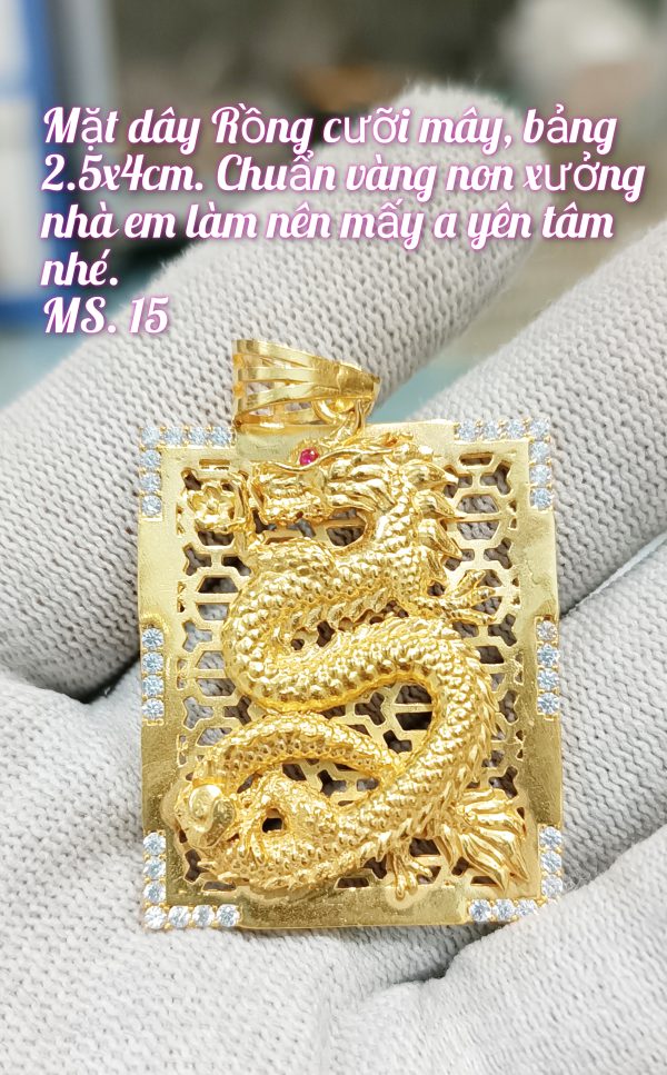 Mặt dây rồng cưỡi mây_ mã 15