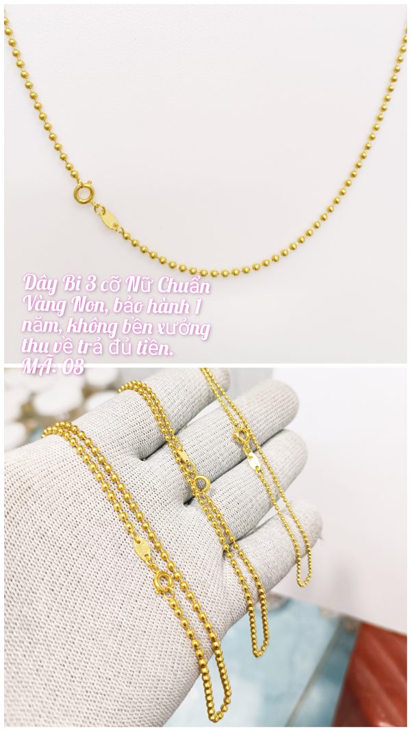 Dây bi 3 kích cỡ_ Mã 03